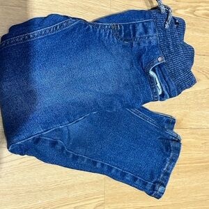 Like new land’s end drawstring jeans size medium 5-6 year old lined